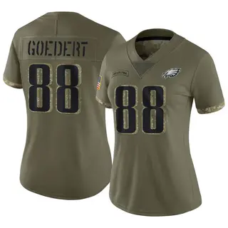 Philadelphia Eagles Women's Dallas Goedert Limited 2022 Salute To Service Jersey - Olive