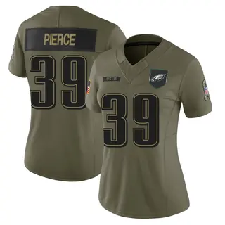 Philadelphia Eagles Women's Dameon Pierce Limited 2025 Salute to Service Jersey - Olive