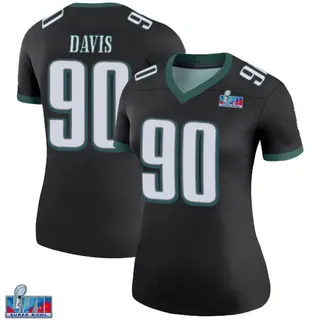 Philadelphia Eagles Women's Jordan Davis Legend Color Rush Super Bowl LVII Patch Jersey - Black