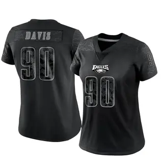 Philadelphia Eagles Women's Jordan Davis Limited Reflective Jersey - Black