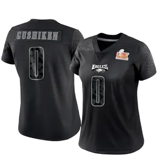 Philadelphia Eagles Women's Kapena Gushiken Limited Reflective Super Bowl LIX Jersey - Black