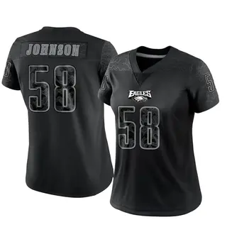 Philadelphia Eagles Women's Kyron Johnson Limited Reflective Jersey - Black