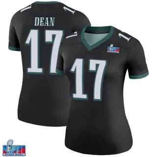 Philadelphia Eagles Women's Nakobe Dean Legend Color Rush Super Bowl LVII Patch Jersey - Black