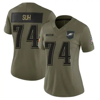 Philadelphia Eagles Women's Ndamukong Suh Limited 2025 Salute to Service Jersey - Olive