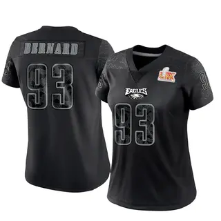 Philadelphia Eagles Women's Uar Bernard Limited Reflective Super Bowl LIX Jersey - Black