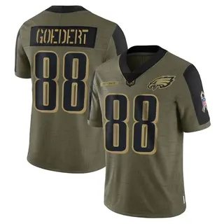 Philadelphia Eagles Youth Dallas Goedert Limited 2021 Salute To Service Jersey - Olive