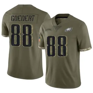 Philadelphia Eagles Youth Dallas Goedert Limited 2022 Salute To Service Jersey - Olive