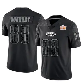 Philadelphia Eagles Youth Dallas Goedert Limited Reflective Super Bowl LIX Jersey - Black