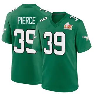 Philadelphia Eagles Youth Dameon Pierce Game Kelly Alternate Super Bowl LIX Jersey - Green