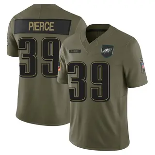 Philadelphia Eagles Youth Dameon Pierce Limited 2025 Salute to Service Jersey - Olive