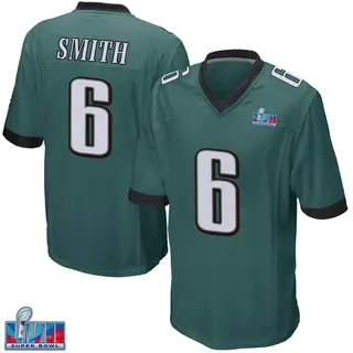 Philadelphia Eagles Youth DeVonta Smith Game Team Color Super Bowl LVII Patch Jersey - Green