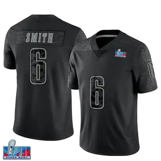 Philadelphia Eagles Youth DeVonta Smith Limited Reflective Super Bowl LVII Patch Jersey - Black