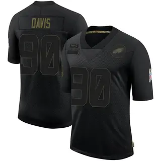 Philadelphia Eagles Youth Jordan Davis Limited 2020 Salute To Service Jersey - Black