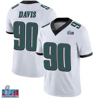 Philadelphia Eagles Youth Jordan Davis Limited Vapor Untouchable Super Bowl LVII Patch Jersey - White