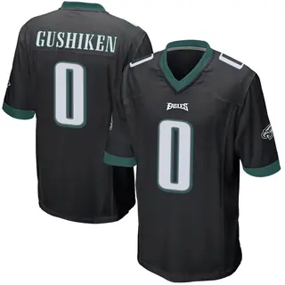 Philadelphia Eagles Youth Kapena Gushiken Game Alternate Jersey - Black