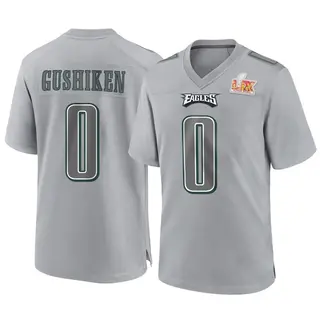 Philadelphia Eagles Youth Kapena Gushiken Game Atmosphere Fashion Super Bowl LIX Jersey - Gray