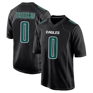 Philadelphia Eagles Youth Kapena Gushiken Game Carbon Fashion Jersey - Black