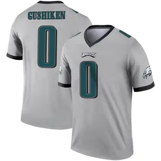 Philadelphia Eagles Youth Kapena Gushiken Legend Silver Inverted Jersey