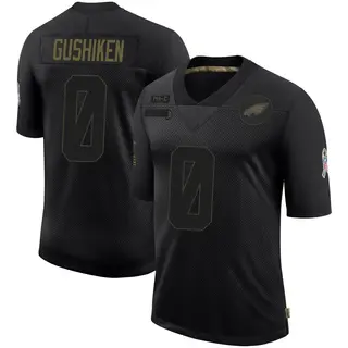 Philadelphia Eagles Youth Kapena Gushiken Limited 2020 Salute To Service Jersey - Black