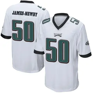 Philadelphia Eagles Youth Keyshawn James-Newby Game Jersey - White