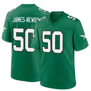 Philadelphia Eagles Youth Keyshawn James-Newby Game Kelly Alternate Jersey - Green