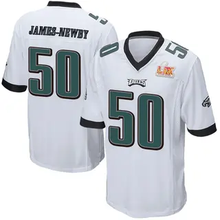 Philadelphia Eagles Youth Keyshawn James-Newby Game Super Bowl LIX Jersey - White
