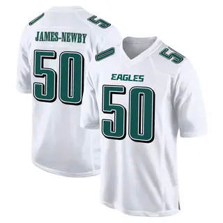 Philadelphia Eagles Youth Keyshawn James-Newby Game Tundra Fashion Jersey - White