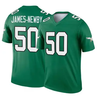 Philadelphia Eagles Youth Keyshawn James-Newby Legend Kelly Alternate Jersey - Green