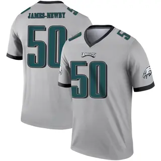Philadelphia Eagles Youth Keyshawn James-Newby Legend Silver Inverted Jersey