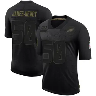 Philadelphia Eagles Youth Keyshawn James-Newby Limited 2020 Salute To Service Jersey - Black
