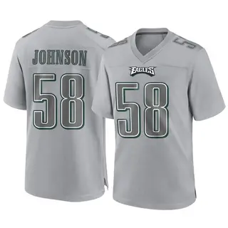 Philadelphia Eagles Youth Kyron Johnson Game Atmosphere Fashion Jersey - Gray