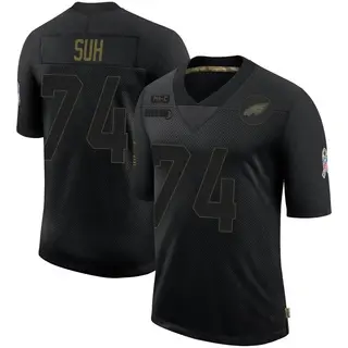 Philadelphia Eagles Youth Ndamukong Suh Limited 2020 Salute To Service Jersey - Black