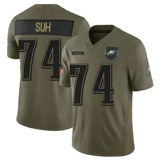 Philadelphia Eagles Youth Ndamukong Suh Limited 2025 Salute to Service Jersey - Olive