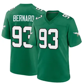 Philadelphia Eagles Youth Uar Bernard Game Kelly Alternate Jersey - Green