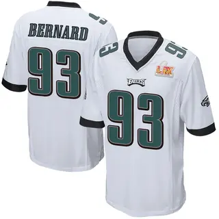 Philadelphia Eagles Youth Uar Bernard Game Super Bowl LIX Jersey - White
