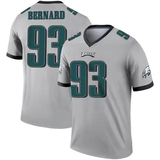 Philadelphia Eagles Youth Uar Bernard Legend Silver Inverted Jersey